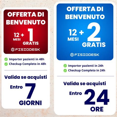 Offerta di benvenuto 